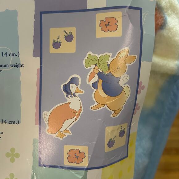 Crown Crafts Beatrix Potter Peter Rabbit Luxury Plush Fleece Baby Blanket 2001 - Picture 8 of 9